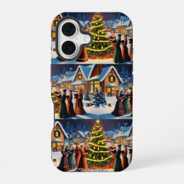 可愛いヴィンテージ伝統的エレガントメリークリスマス iPhone 16ケース