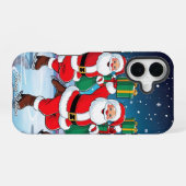 可愛いヴィンテージ伝統的エレガントメリークリスマス iPhone 16ケース (裏面横)