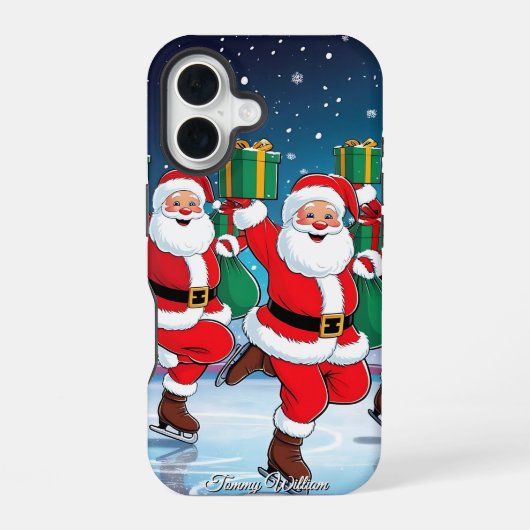 可愛いヴィンテージ伝統的エレガントメリークリスマス iPhone 16ケース (裏面)
