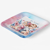 可愛いヴィンテージ双子 | 男の子と女 ペーパープレート (傾斜あり)