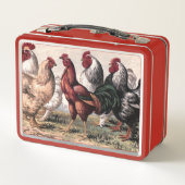 可愛いヴィンテージ好きキッチンレシピ箱 メタルランチボックス (裏面)