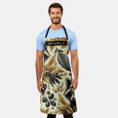 可愛いヴィンテージ柄 エプロン (着用した状態)