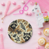 可愛いヴィンテージ柄 ペーパープレート (パーティー)