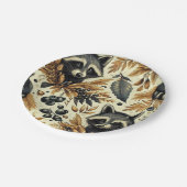 可愛いヴィンテージ柄 ペーパープレート (アングル)