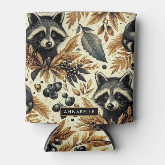 可愛いヴィンテージ柄 缶クーラー (正面)