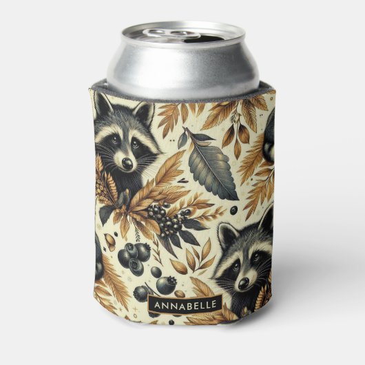 可愛いヴィンテージ柄 缶クーラー (缶裏面)