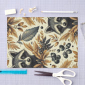 可愛いヴィンテージ柄 薄葉紙 (クラフト)