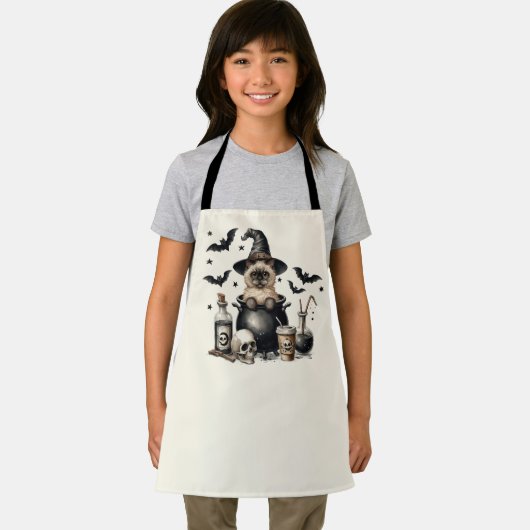 可愛いヴィンテージ猫がハロウィーンに エプロン (インサイチュ)