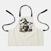 可愛いヴィンテージ猫がハロウィーンに エプロン (正面)