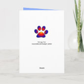 可愛いヴィンテージ猫の敷物付き子猫 カード (裏面)