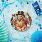 可愛いヴィンテージ絵画犬 ペーパープレート (パーティー)