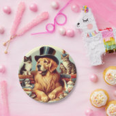 可愛いヴィンテージ絵画犬 ペーパープレート (パーティー)