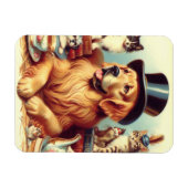 可愛いヴィンテージ絵画犬 マグネット (横)