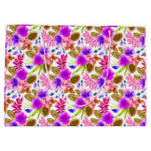 可愛いヴィンテージ花柄 ラージペーパーバッグ (裏面)