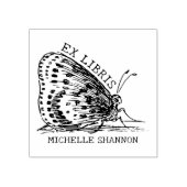 可愛いヴィンテージ蝶エックスライブラスブック ラバースタンプ (インプリント)