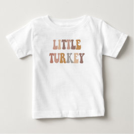 可愛い七面鳥のサンクスギビングの服 | かわいい秋 ベビーTシャツ