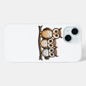 可愛い三羽のフクロウ Case-Mate iPhoneケース (裏面 (横))