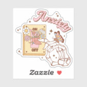 可愛い不安オンオフスイッチビニールシール シール (シート)