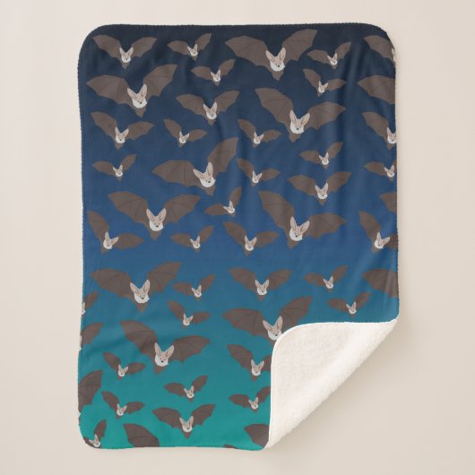 可愛い不気味こうもり シェルパブランケット (正面)