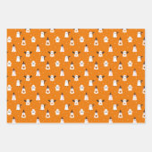 可愛い不気味トリックやハロウィンの柄を扱う ラッピングペーパーシート (正面)