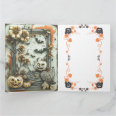 可愛い不気味ハロウィンステッカー – Pumpkin カード (内部)