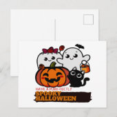可愛い不気味ハロウィン ポストカード (正面/裏面)