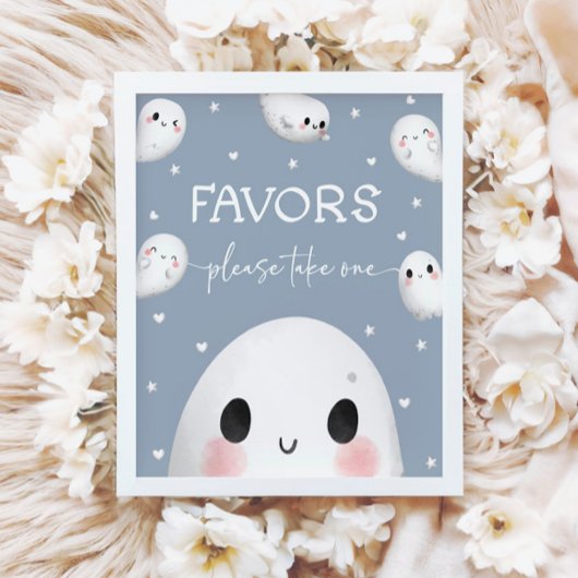 可愛い不気味ハロウィーンの好意サイン ポスター