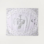 可愛い不気味ハロウィーンの赤ちゃんシャワー背景 タペストリー (正面(横))