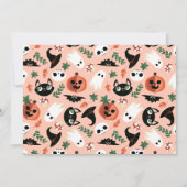 可愛い不気味ハロウィーンドライブby赤面ベビーシャワー 招待状 (裏面)