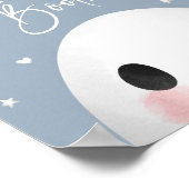 可愛い不気味ワンハロウィンフォトブースの看板 ポスター (角)