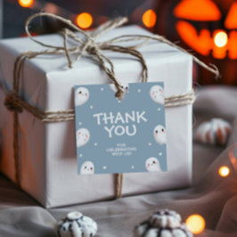 可愛い不気味ワンハロウィンボーイ1stバースデースクエア フェイバータグ