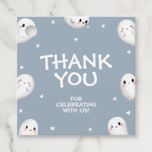 可愛い不気味ワンハロウィンボーイ1stバースデースクエア フェイバータグ (正面)