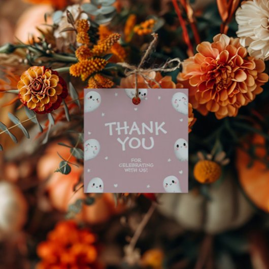 可愛い不気味ワンハロウィーンガール1stバースデースクエア フェイバータグ