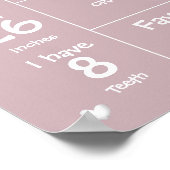 可愛い不気味ワンハロウィーンマイルストーンサイン ポスター (角)