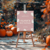 可愛い不気味ワンハロウィーン歓迎サイン ポスター