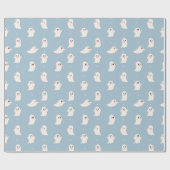 可愛い不気味幽霊ブルーハロウィーン ラッピングペーパー (フラット)