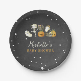 可愛い不気味幽霊猫ハロウィーン秋赤ちゃんシャワー ペーパープレート