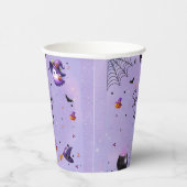 可愛い不気味最初の誕生日ハローウィンパーティ紫 紙コップ (右)