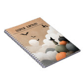 可愛い不気味水彩ハロウィーンウィッチ名物 ノートブック (右側)