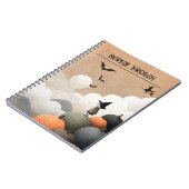 可愛い不気味水彩ハロウィーンウィッチ名物 ノートブック (左側)