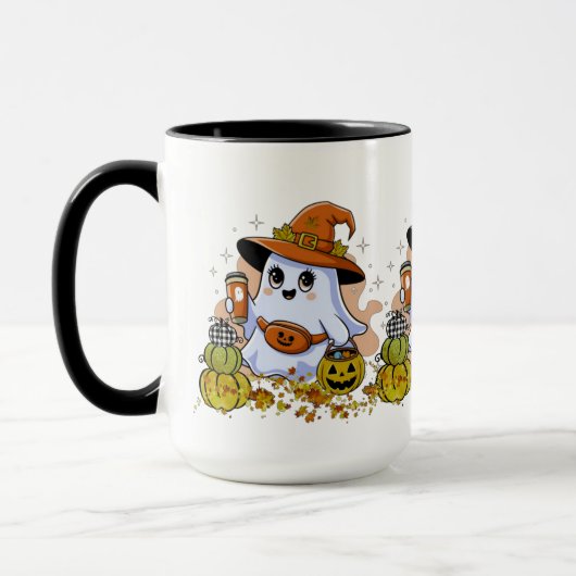 可愛い不気味飲みコーヒーコンボMUG, 15 oz マグカップ (左)