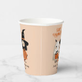 可愛い不気味魔女&幽霊ハロウィーン誕生日パーティー 紙コップ (右)