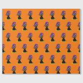 可愛い不気味黒猫のトリックやハロウィンの治療 ラッピングペーパー (フラット)