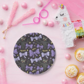 可愛い不気味黒猫&ボウシームレスハロウィーン ペーパープレート (パーティー)