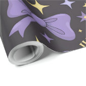 可愛い不気味黒猫&ボウシームレスハロウィーン ラッピングペーパー (ロールコーナー)