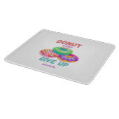 可愛い与えドーナツのやる気を起こさせる引用文名 カッティングボード (角)