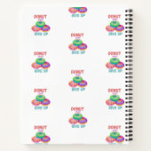 可愛い与えドーナツのやる気を起こさせる引用文名 ノートブック (裏面)