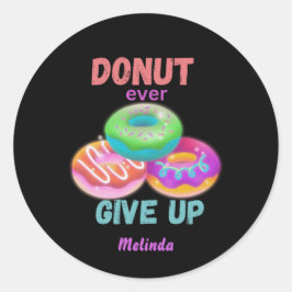 可愛い与えドーナツのやる気を起こさせる引用文名 ラウンドシール