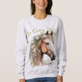 可愛い与え感謝していフローラ スウェットシャツ (正面)