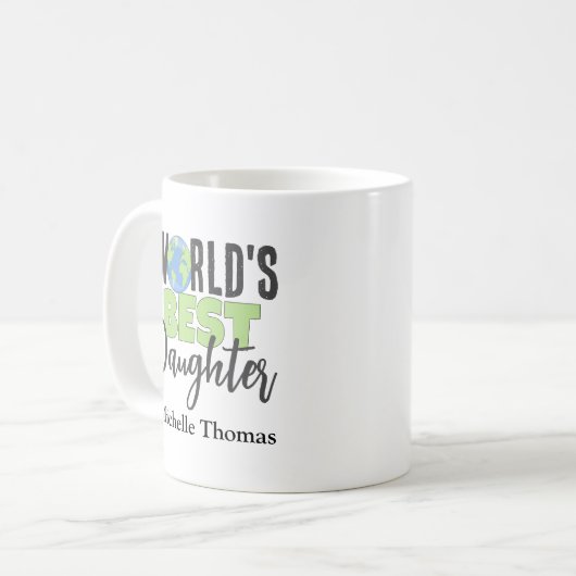 可愛い世界の娘最高のの写真カスタム コーヒーマグカップ (正面左)